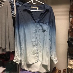Ombré Chambray Button Down Shirt